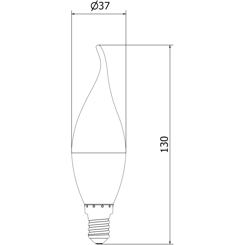 Mexen Nova 3x LED žiarovka plameň E14, C37, 8W, Studená - 6500K, 840 lm - L106-E14-0865-01x03