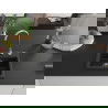 Mexen Milo granitový jednokomorový drez 435 x 410 mm, čierna/strieborná metalik - 6505441000-73