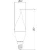 Mexen Nova 6x LED žiarovka plameň E14, C37, 8W, Neutrálna - 4000K, 840 lm - L106-E14-0840-01x06