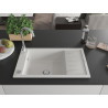 Mexen Elias granitový drez 1-komorový s odkvapkávacou plochou 795 x 480 mm, biely, sifón chróm - 6511791005-20