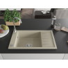 Mexen Elias granitový jednodrez s odkvapkávačom 795 x 480 mm, béžový, sifón chróm - 6511791005-69