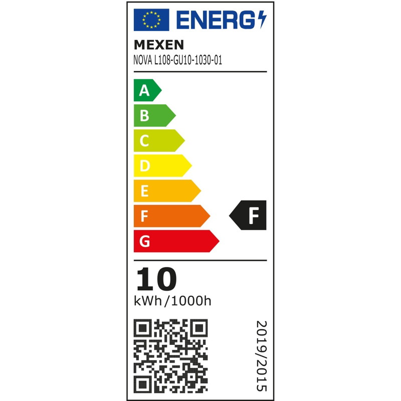 Mexen Nova 6x LED žiarovka GU10, 10W, Teplá - 3000K, 1055 lm - L108-GU10-1030-01x06