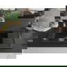 Mexen Elias granitový jednokomorový drez s krátkym odkvapkávačom 795 x 480 mm, čierna/strieborná metalik - 6511791005-73
