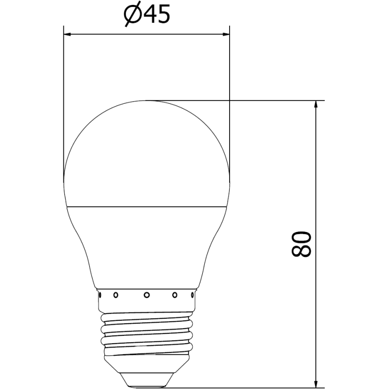 Mexen Nova 10x LED žiarovka E27, G45, 5W, Teplá - 3000K, 525 lm - L101-E27-0530-01x10