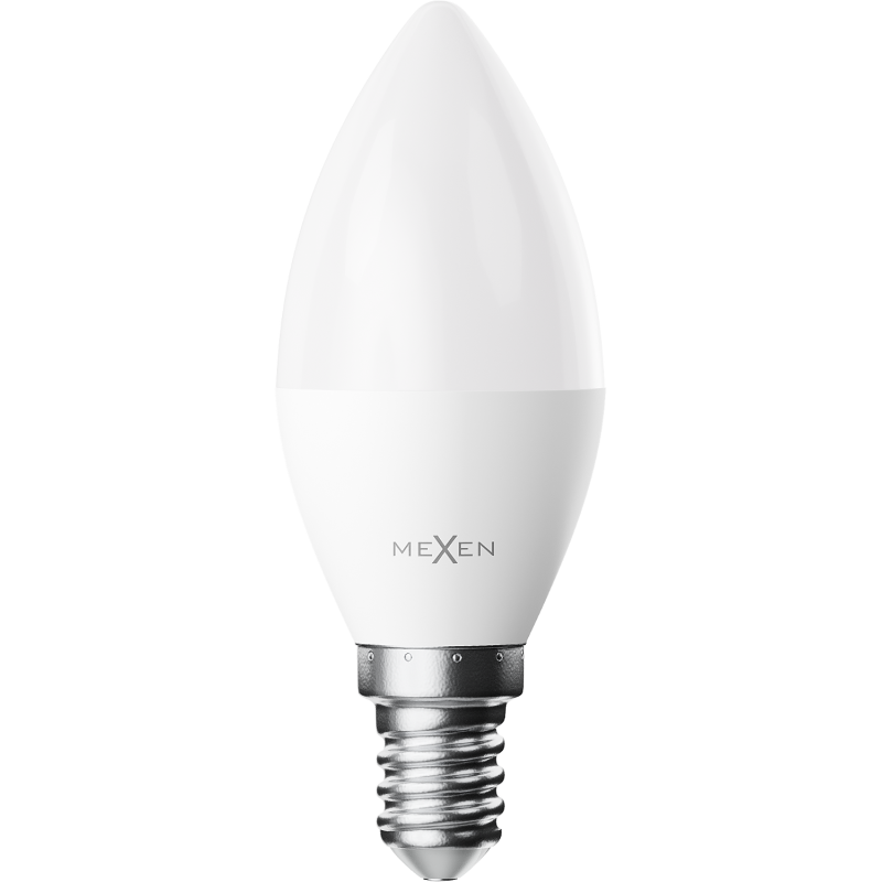 Mexen Nova 10x LED žiarovka E14, C37, 4W, Teplá - 3000K, 420 lm - L102-E14-0430-01x10