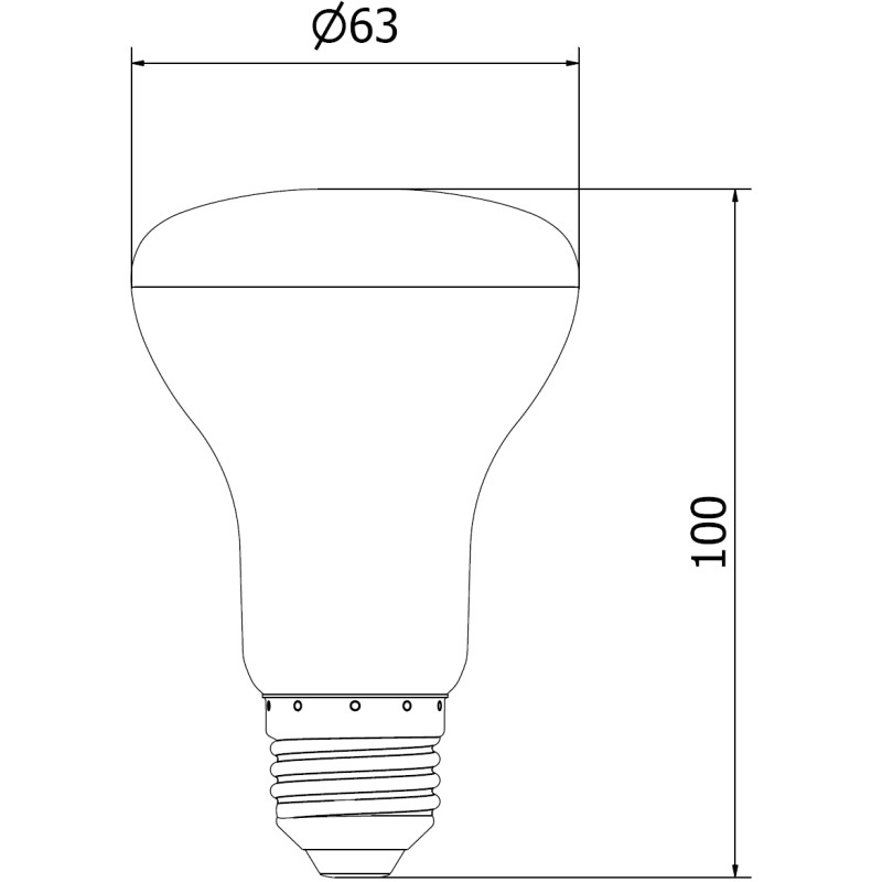 Mexen Nova 10x LED žiarovka E27, R63, 10W, Studená - 6500K, 1055 lm - L104-E27-1065-01x10