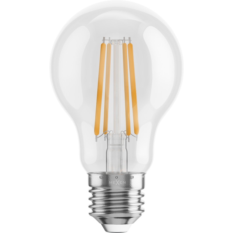 Mexen Vintis 3x LED žiarovka filament E27, A60, 8W, Teplá - 2200K, 1055 lm, číra - L150-E27-0822-00x03