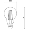 Mexen Vintis 3x Žiarovka filament LED E27, A60, 8W, Studená - 6500K, 1055 lm, číra - L150-E27-0865-00x03