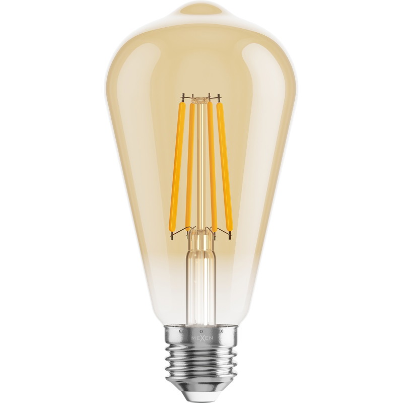 Mexen Vintis 3x žiarovka filament LED E27, ST64, 8W, Teplá - 2700K, 750 lm, amber - L152-E27-0827-50x03