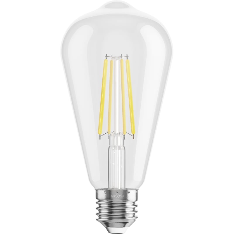 Mexen Vintis 3x Žiarovka filament LED E27, ST64, 8W, Studená - 6500K, 1055 lm, číra - L152-E27-0865-00x03