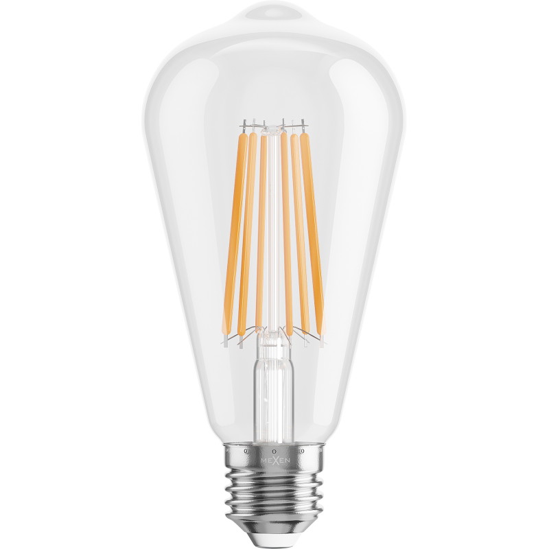 Mexen Vintis 3x LED filamentová žiarovka E27, ST64, 10W, Teplá - 2200K, 1320 lm, číra - L152-E27-1022-00x03