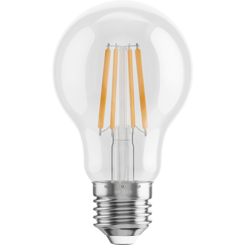Mexen Vintis 10x LED filamentová žiarovka E27, A60, 6W, Teplá - 2200K, 720 lm, číra - L150-E27-0622-00x10