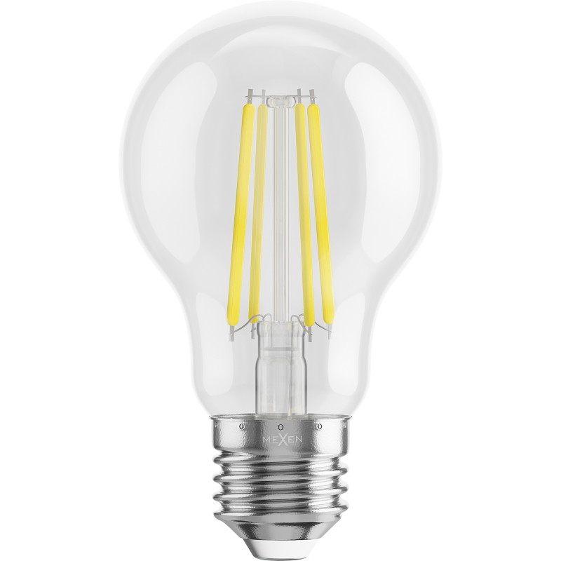 Mexen Vintis 6x Žiarovka filament LED E27, A60, 8W, Neutrálna - 4000K, 1055 lm, clear - L150-E27-0840-00x06