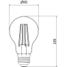 Mexen Vintis 10x žiarovka filament LED E27, A60, 10W, Teplá - 2700K, 910 lm, jantárová - L150-E27-1027-50x10