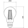 Mexen Vintis 10x žiarovka filament LED E27, A60, 10W, Neutrálna - 4000K, 1320 lm, číra - L150-E27-1040-00x10