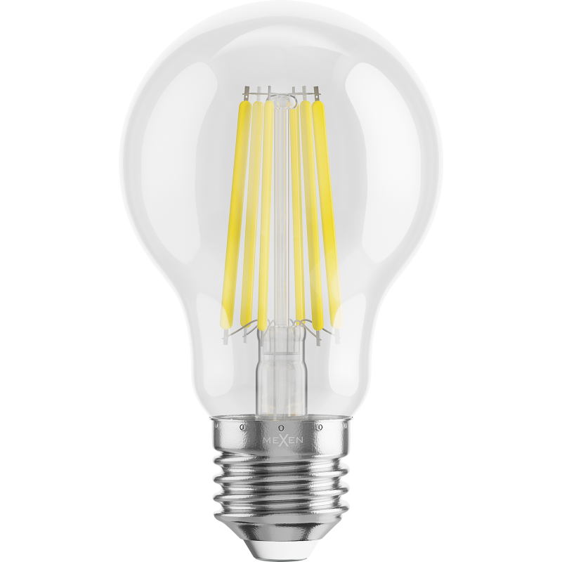 Mexen Vintis 10x Žiarovka filament LED E27, A60, 12W, Neutrálna - 4000K, 1585 lm, číra - L150-E27-1240-00x10