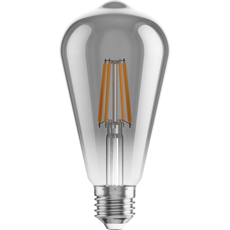 Mexen Vintis 6x LED žiarovka filament E27, ST64, 4W, Teplá - 2700K, 300 lm, dymová - L152-E27-0427-70x06