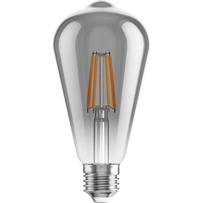 Mexen Vintis 10x žiarovka filament LED E27, ST64, 4W, Teplá - 2700K, 300 lm, dymová - L152-E27-0427-70x10
