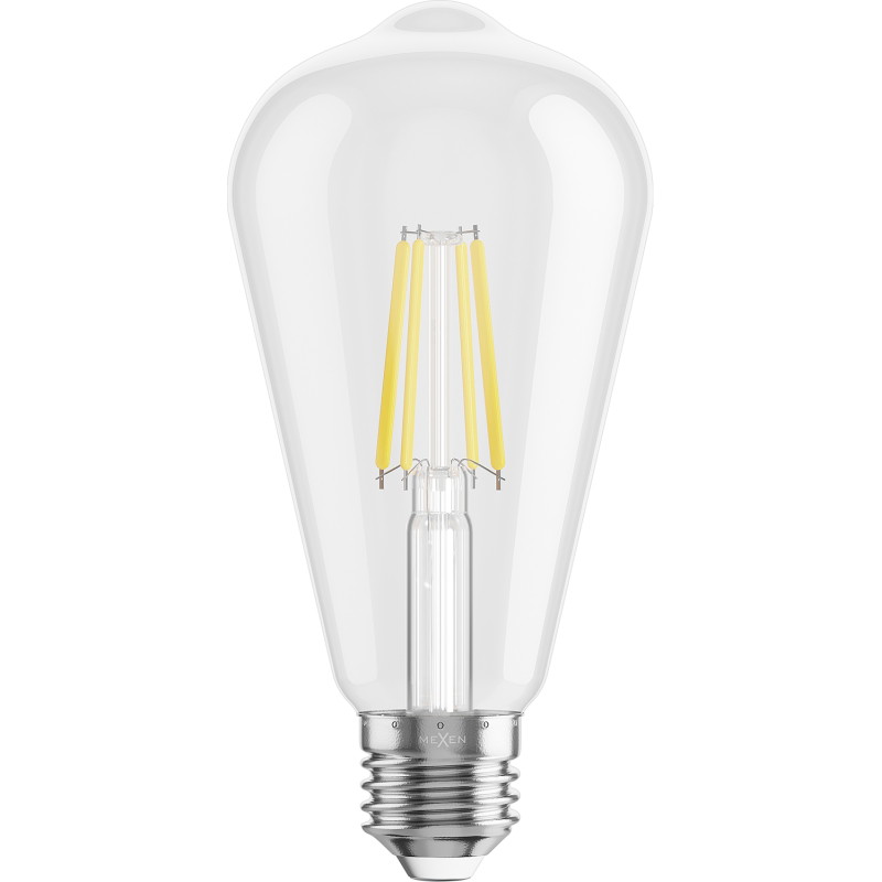 Mexen Vintis 6x LED žiarovka filament E27, ST64, 4W, Neutrálna - 4000K, 470 lm, číra - L152-E27-0440-00x06