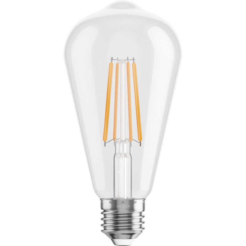 Mexen Vintis 6x LED filament žiarovka E27, ST64, 8W, Teplá - 2700K, 1055 lm, číra - L152-E27-0827-00x06