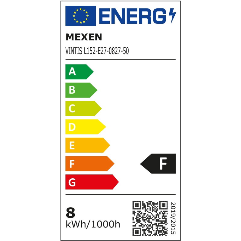 Mexen Vintis 6x Žiarovka filament LED E27, ST64, 8W, Teplá - 2700K, 750 lm, amber - L152-E27-0827-50x06