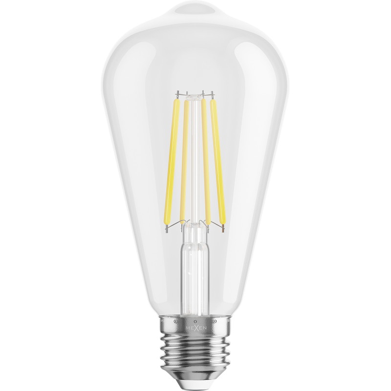 Mexen Vintis 10x žiarovka filament LED E27, ST64, 8W, Studená - 6500K, 1055 lm, číra - L152-E27-0865-00x10