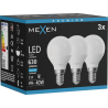 Mexen Nova 3x LED žiarovka E14, G45, 6W, Studená - 6500K, 630 lm - L101-E14-0665-01x03
