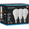 Mexen Nova 3x LED žiarovka E14, G45, 10W, Studená - 6500K, 1055 lm - L101-E14-1065-01x03