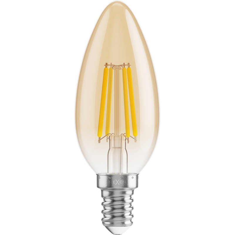 Mexen Vintis 10x žiarovka filament LED E14, C35, 4W, Teplá - 2200K, 400 lm, amber - L154-E14-0422-50x10