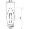 Mexen Vintis 6x LED žiarovka filament E27, C35, 6W, Teplá - 2700K, 720 lm, číra - L154-E27-0627-00x06