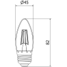 Mexen Vintis 10x LED žiarovka filament E27, C35, 6W, Teplá - 2700K, 720 lm, číra - L154-E27-0627-00x10