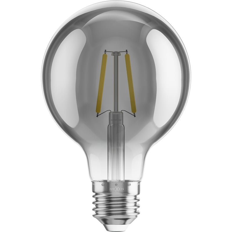 Mexen Vintis 10x žiarovka filament LED E27, G80, 2W, Teplá - 2200K, 150 lm, smoke - L155-E27-0222-70x10