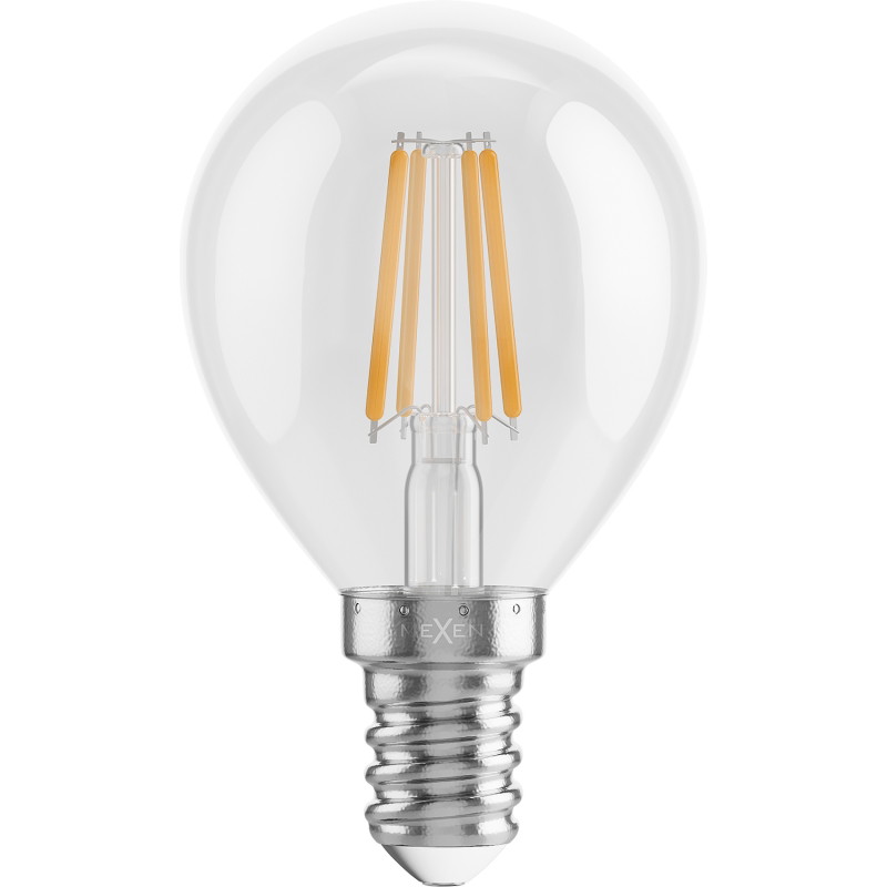 Mexen Vintis 3x LED žiarovka filament E14, G45, 6W, Teplá - 2700K, 720 lm, číra - L156-E14-0627-00x03
