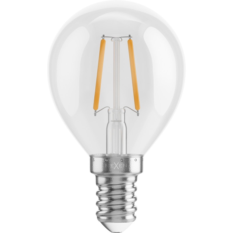 Mexen Vintis 10x žiarovka filament LED E14, G45, 2W, Teplá - 2700K, 240 lm, číra - L156-E14-0227-00x10