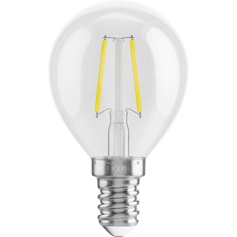 Mexen Vintis 10x LED žiarovka filament E14, G45, 2W, Neutrálna - 4000K, 240 lm, číra - L156-E14-0240-00x10
