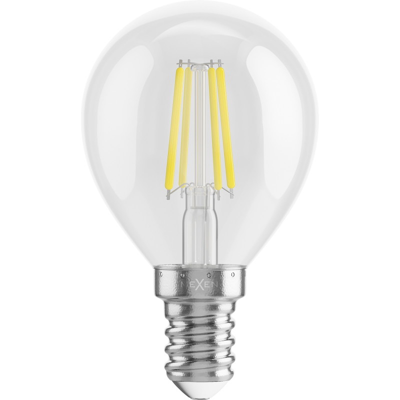 Mexen Vintis 6x LED žiarovka filament E14, G45, 6W, Neutrálny - 4000K, 720 lm, číra - L156-E14-0640-00x06