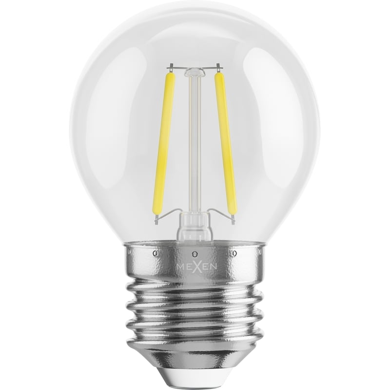 Mexen Vintis 3x žiarovka filament LED E27, G45, 2W, Neutrálna - 4000K, 240 lm, číra - L156-E14-0227-00x03