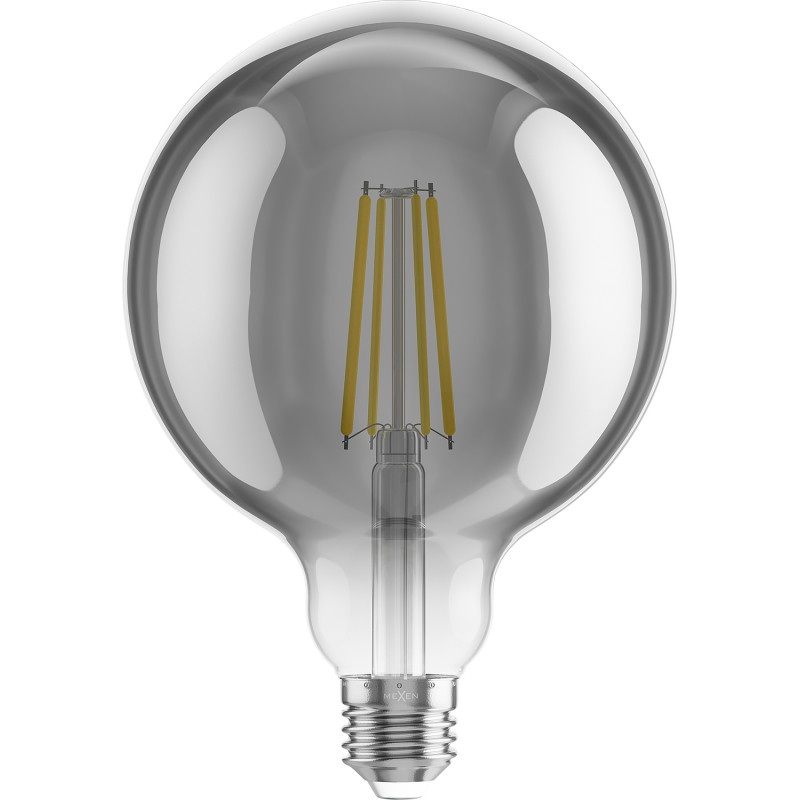 Mexen Vintis 3x Žiarovka filament LED E27, G125, 8W, Teplá - 2700K, 680 lm, smoke - L158-E27-0827-70x03