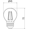 Mexen Vintis 10x LED žiarovka filament E27, G45, 2W, Teplá - 2700K, 240 lm, číra - L156-E27-0227-00x10