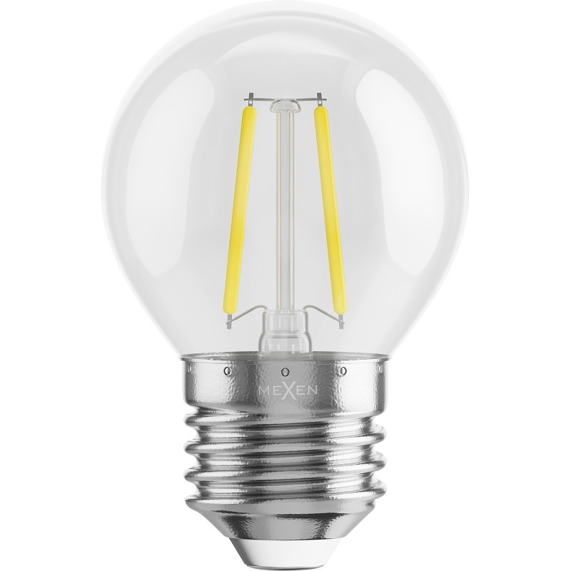 Mexen Vintis 6x LED žiarovka filament E27, G45, 2W, neutrálna - 4000K, 240 lm, číra - L156-E27-0227-00x06