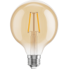 Mexen Vintis 6x Žiarovka filament LED E27, G95, 2W, Teplá - 2200K, 180 lm, jantárová - L157-E27-0222-50x06
