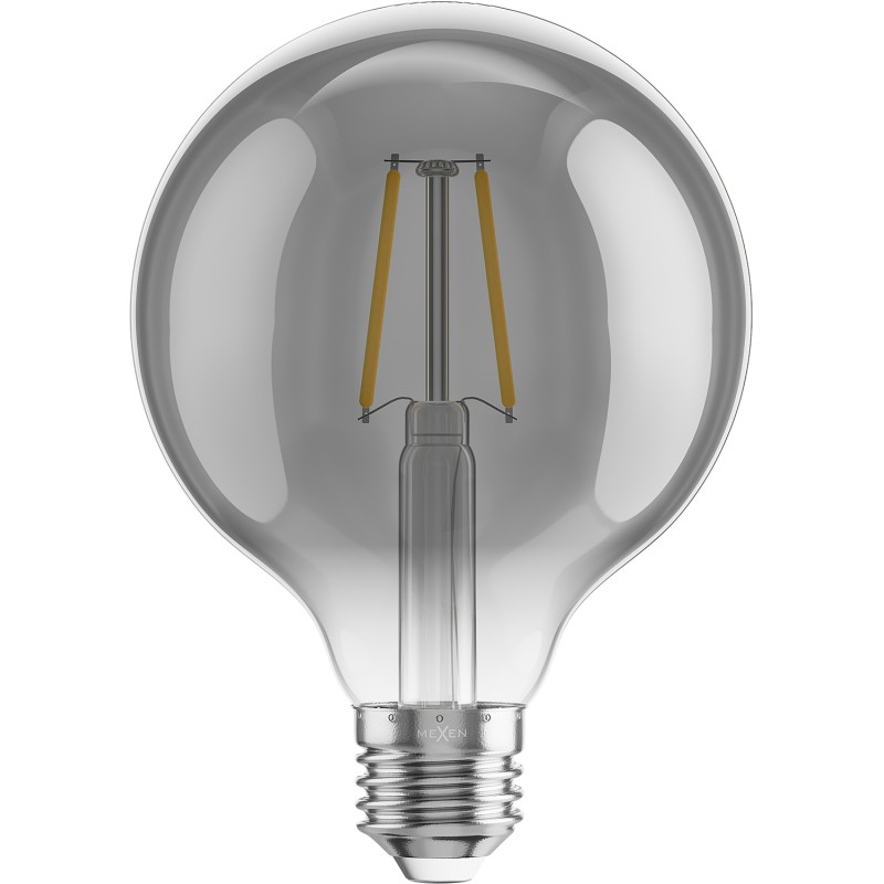 Mexen Vintis 10x Žiarovka filament LED E27, G95, 2W, Teplá - 2200K, 150 lm, dymová - L157-E27-0222-70x10