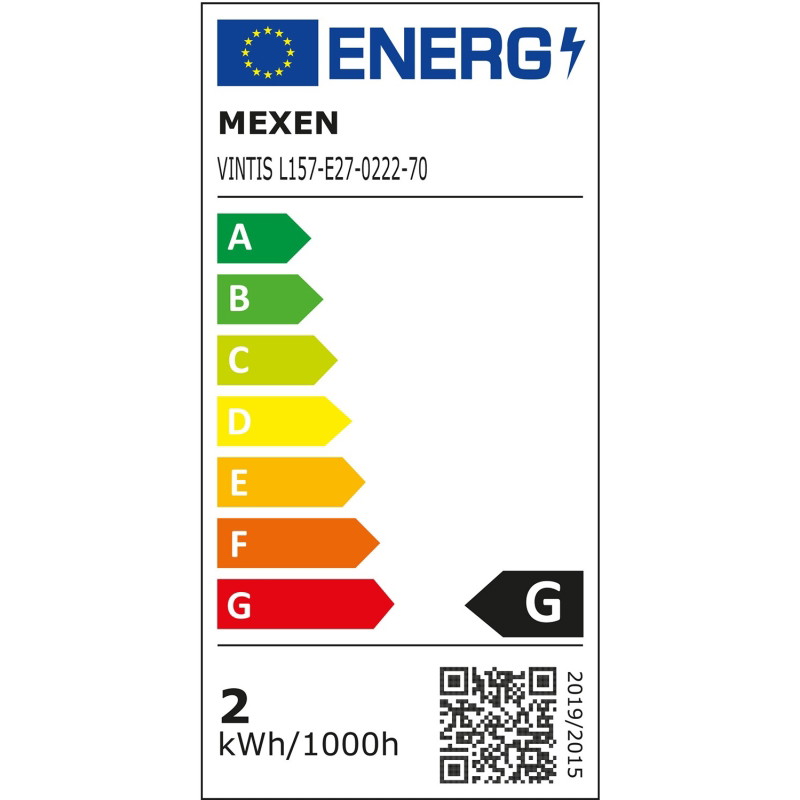 Mexen Vintis 10x Žiarovka filament LED E27, G95, 2W, Teplá - 2200K, 150 lm, dymová - L157-E27-0222-70x10