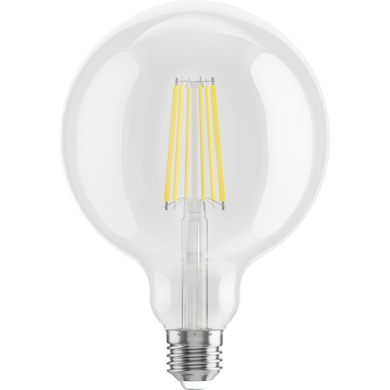 Mexen Vintis 6x žiarovka filament LED E27, G125, 10W, Neutrálna - 4000K, 1320 lm, číra - L158-E27-1040-00x06