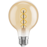 Mexen Vintis 3x Žiarovka filament špirála LED E27, G80, 6W, Teplá - 2700K, 530 lm, amber - L165-E27-0627-50x03