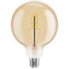 Mexen Vintis 3x Žiarovka filament špirála LED E27, G125, 8W, Teplá - 2200K, 600 lm, jantárová - L168-E27-0822-50x03