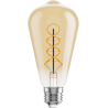 Mexen Vintis 10x Žiarovka filament špirála LED E27, ST64, 6W, Teplá - 2700K, 530 lm, jantárová - L162-E27-0627-50x10