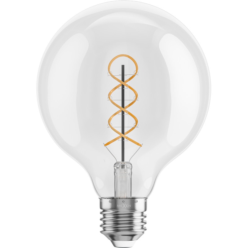 Mexen Vintis 6x Žiarovka filament špirála LED E27, G95, 6W, Teplá - 2700K, 630 lm, číra - L167-E27-0627-00x06