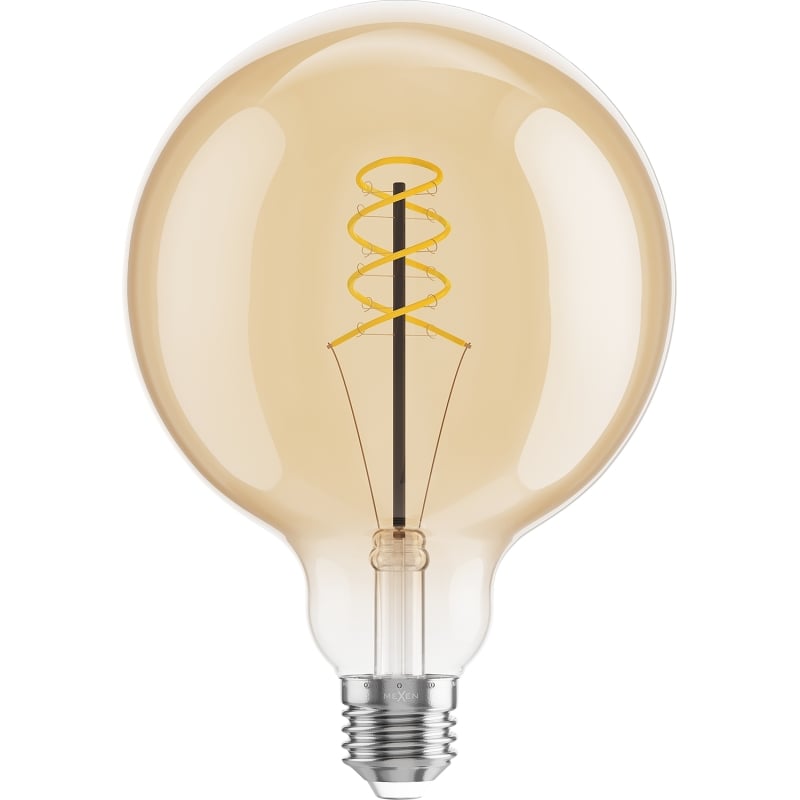 Mexen Vintis 10x LED žiarovka filament špirála E27, G125, 6W, Teplá - 2200K, 530 lm, jantárová - L168-E27-0622-50x10