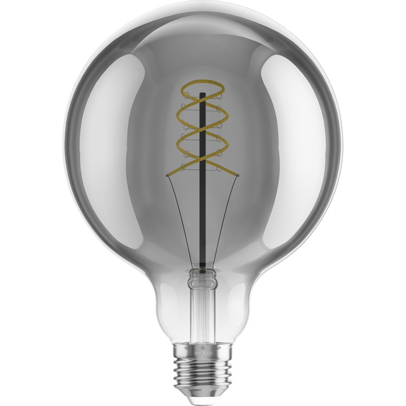 Mexen Vintis 6x žiarovka filament špirála LED E27, G125, 6W, Teplá - 2200K, 350 lm, dymová - L168-E27-0622-70x06